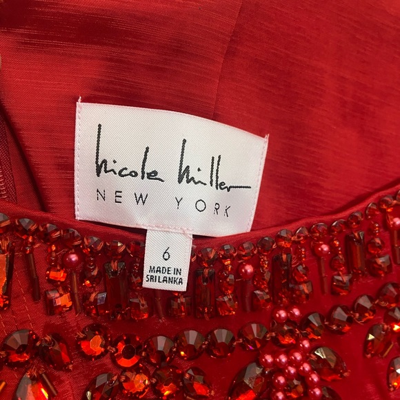 Nicole Miller New York Red Formal Dress - Picture 5 of 5